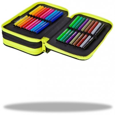 Piórnik potrójny z wyposażeniem Jumper 3 Gradient Lemon CoolPack, Patio