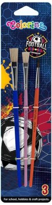 Pędzelki szkolne 3 sztuki Football blister CoolPack Colorino, Patio