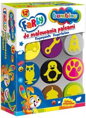 Farby do malowania palcami 12-kol. Bambino, St.Majewski