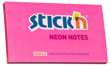 Notes s-prz.127x76 ciemnoróżowy  neon Stick&quot;n