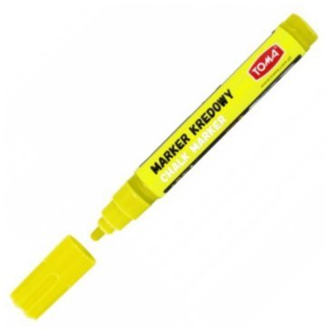 Marker kredowy do czarnych tablic końc. 4.5 mm żółty 292-72, Toma