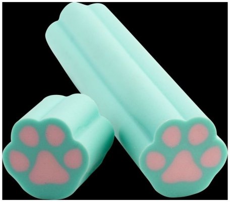 Gumka do ołówka kocia łapka, rozm gumki 20x113mm oraz 20x20mm, Tochain