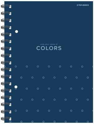 Kołonotes A5 100k 70g kratka nieb. Colors, TOP 2000