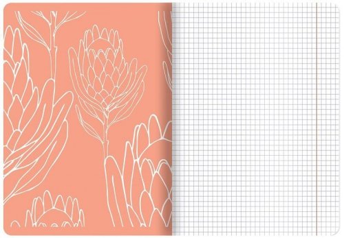 Zeszyt A5 80k 70g kratka Flowers, Top-2000