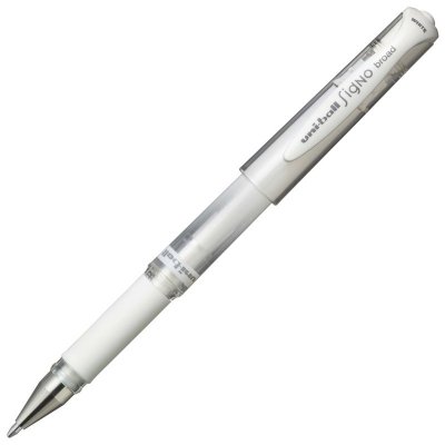 Długopis żelowy UM-153 biały 421716, UNI