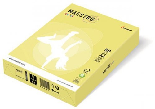 Papier ksero kolorowy A4 80g. 500 ark. cytrynowy ZG34, Maestro color