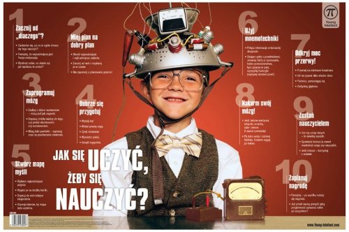Plansza na biurko z afirmacjami: Jak się uczyć, rozm. 550x365 mm, Young Intellect