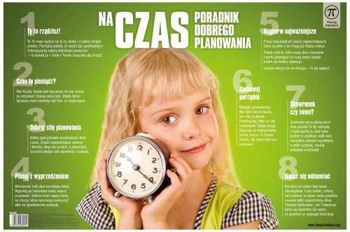 Plansza na biurko z afirmacjami: Na czas, rozm. 550x365 mm, Young Intellect
