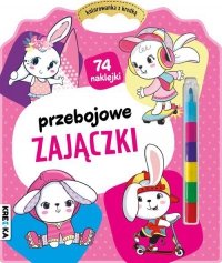 Przebojowe zajączki Kolorowanka z kredką 