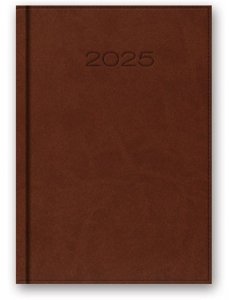 Kalendarz 2025 B6 dzienny vivella brąz