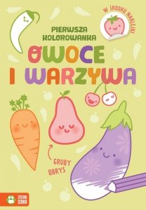 Pierwsza kolorowanka Gruby obrys Owoce i warzywa