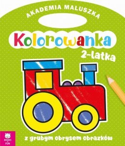 Akademia maluszka Kolorowanka 2-latka Lokomotywa z grubym obrysem