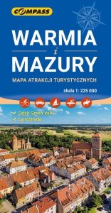 Warmia i Mazury - mapa atrakcji turystycznych 1:225 000