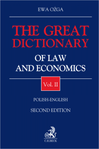 The Great Dictionary of Law and Economics. Vol. II. Polish - English