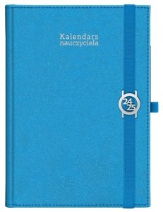 Kalendarz nauczyciela 2024/2025 B5T Kraft z gumką ażurowa data niebieski