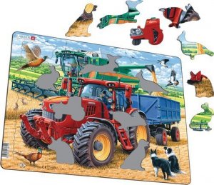 Larsen Kombajn i ciągnik rolniczy w polu (Maxi) PL