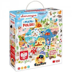 CzuCzu Obserwacyjne puzzle Mapa Polski 5+