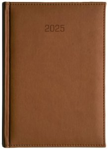 Kalendarz 2025 A5 dzienny Vivella Brązowy