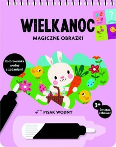 Wielkanoc Magiczne obrazki Kolorowanka wodna z zadaniami