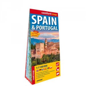 Hiszpania i Portugalia Spain & Portugal laminowana mapa samochodowa 1:1 100 000