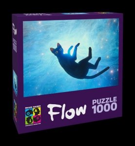 Puzzle 1000 Flow czarny kot