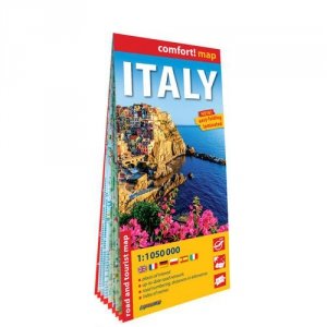 Włochy (Italy); laminowana mapa samochodowo-turystyczna 1:1 050 000
