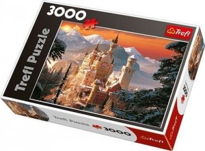 Puzzle Zimowy zamek Neuschwanstein, Niemcy 3000
