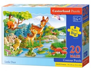 Puzzle Maxi Konturowe: Little Deers 20