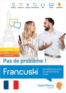 Francuski Pas de problème  Kompleksowy kurs do samodzielnej nauki (poziom A1-C1)
