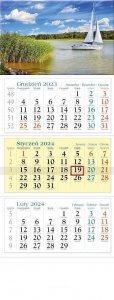 Kalendarz 2024 KT06 Mazury trójdzielny