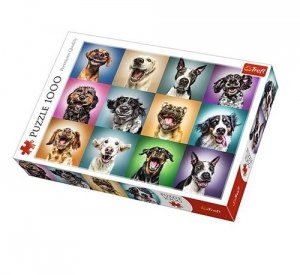 Puzzle Zabawne psie portrety 1000