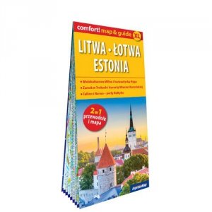 Litwa Łotwa Estonia laminowany map&guide (2w1: przewodnik i mapa)
