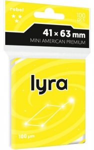 Koszulki na karty Rebel (41x63 mm) Premium Lyra 100 sztuk