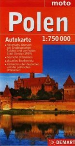 Polen autokarten 1:750 000 wersja niemiecka