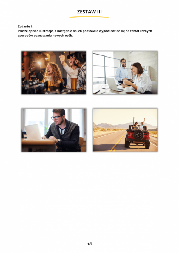 Mów na poziomie! Zestawy egzaminacyjne do części ustnej egzaminu państwowego na poziomach: B1, B2 i C1