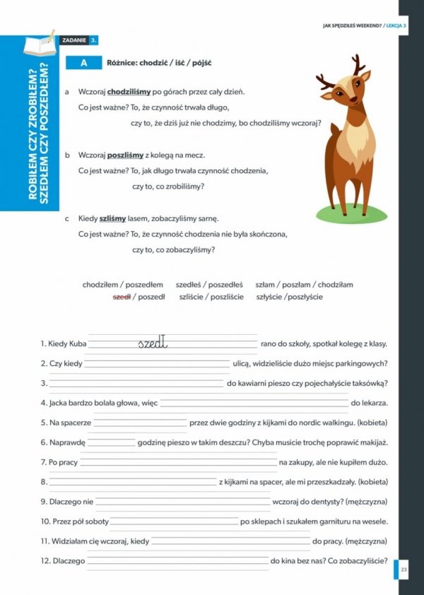 Witaj! Komunikacja w języku polskim dla obcokrajowców. Poziom A2 część 1. Podręcznik i zeszyt ćwiczeń z odpowiedziami