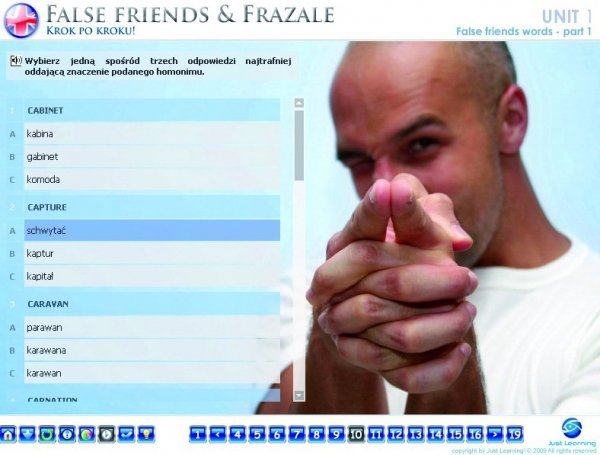 Be Inspired! Słownictwo false friends &amp; phrasal verbs. Interaktywny kurs komputerowy - krok 3