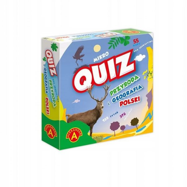 Quiz przyroda i geografia Polski. Kieszonkowa gra edukacyjna