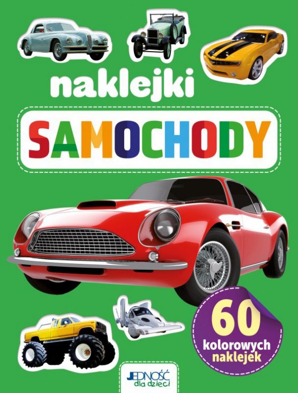 60 kolorowych naklejek. Samochody