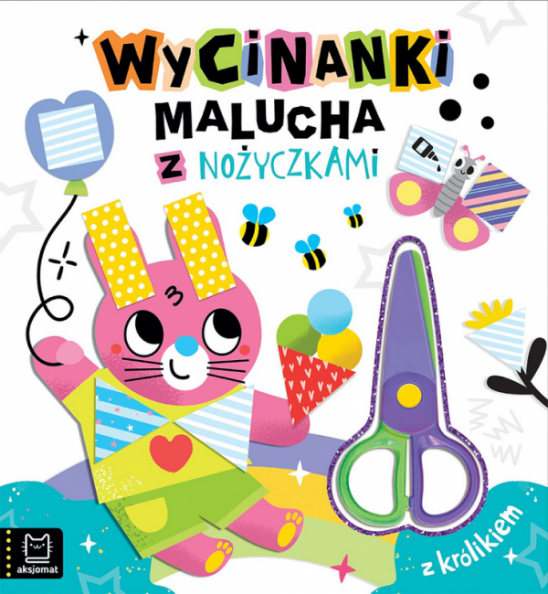 Z królikiem. Wycinanki malucha z nożyczkami