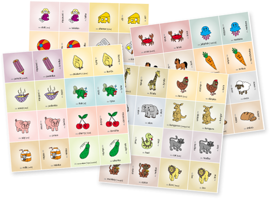 Zestaw Happy Hoppy. Gry i zabawy z angielskim dla dzieci. English for children 5 in 1