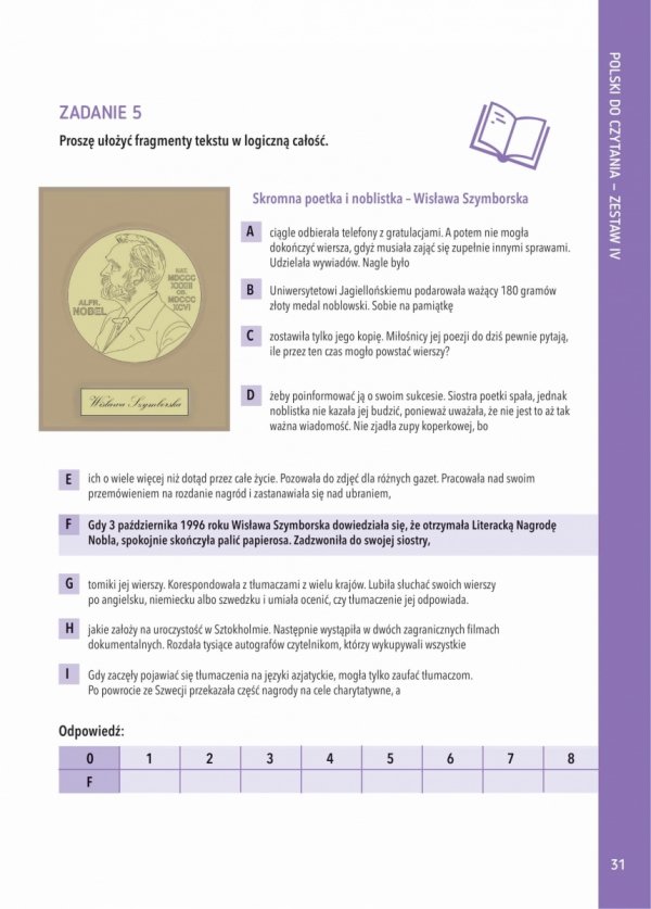 Polski do czytania - przykładowa strona