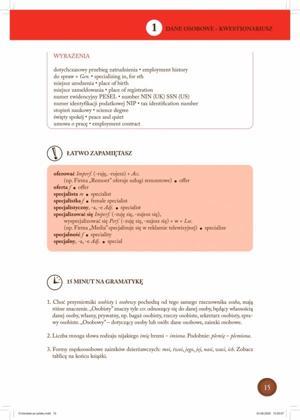 O biznesie po polsku. Podręcznik do nauki języka polskiego. Wprowadzenie do języka biznesu. (B1-B2) Wyd. 2 poprawione