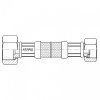 Ferro wąż w oplocie  1/2”×3/8” n-n 30cm