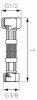Ferro wąż w oplocie  1/2”×3/8” n-n 60cm