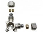 Kolano cyrkulacyjne PEX 16X1/2X16 skręcane