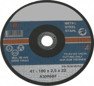 TARCZA DO CIĘCIA METALU 180X2,5mm