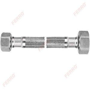 Ferro wąż w oplocie  1/2”×3/8” L30cm nakrętno - nakrętny 