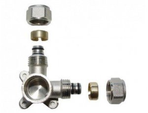 Kolano cyrkulacyjne PEX 16X1/2X16 skręcane