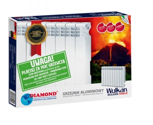 Grzejnik aluminiowy Wulkan Italy H350 - 1 żeberko